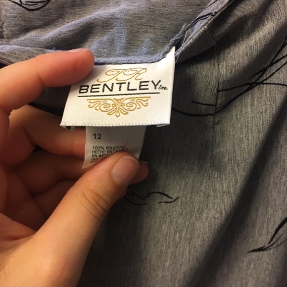 Vintage grey and black floral skirt - Picture 3 of 4